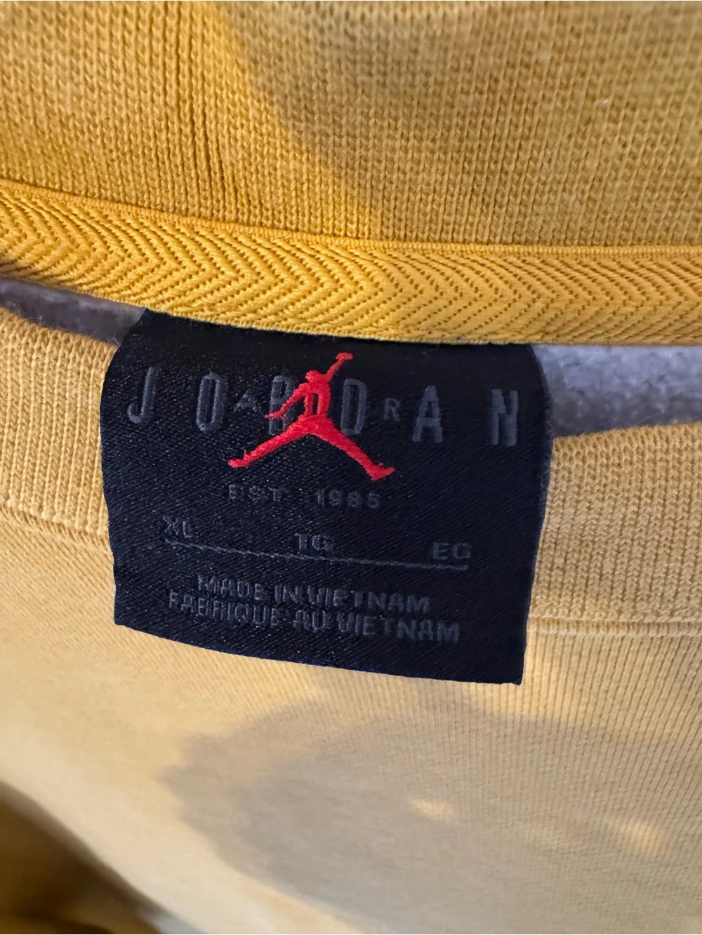 Air Jordan Yellow Crewneck Sweatshirt- XL